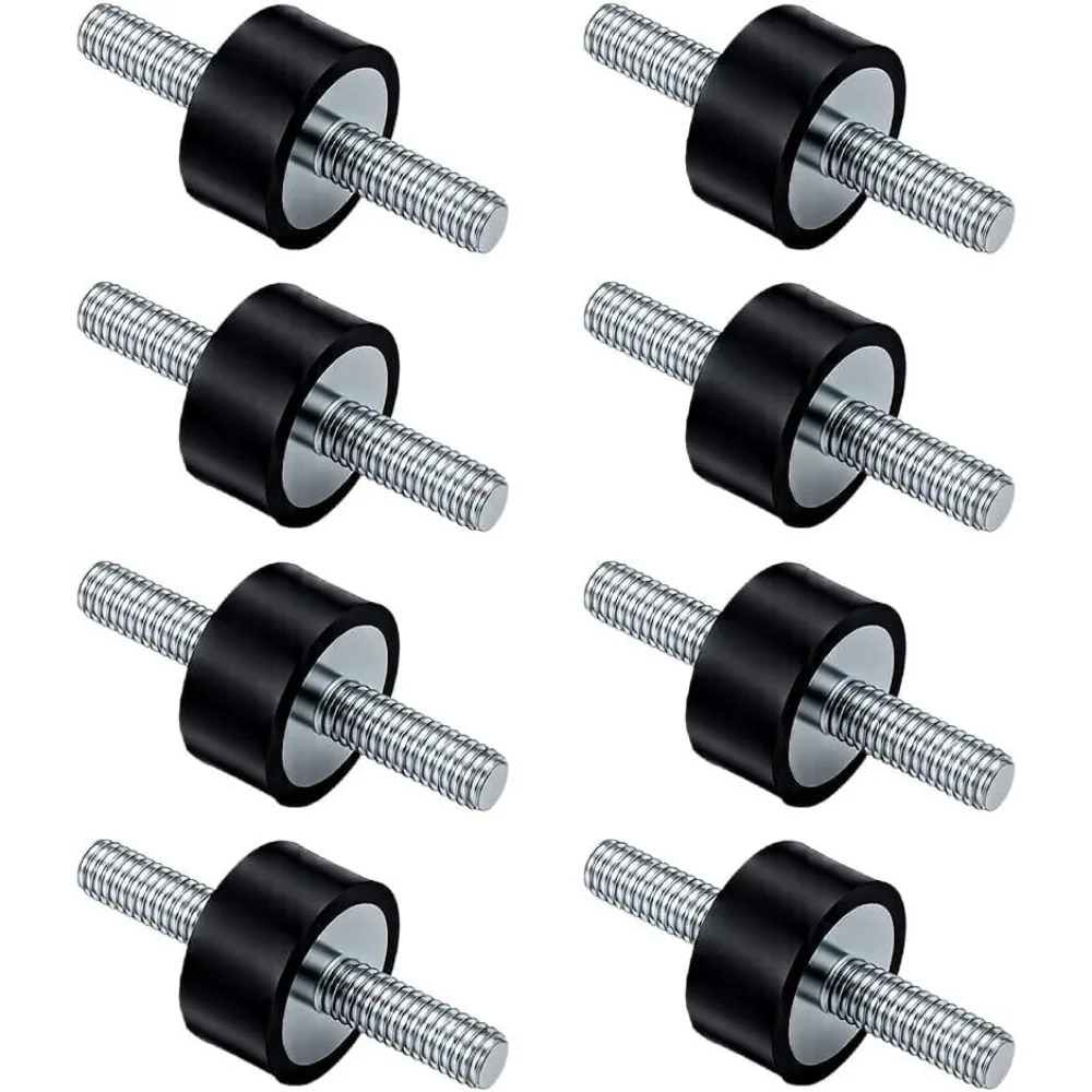 8PCS Rubber Anti Vibration Isolator M6x15 mm Male Bobbin Mounts