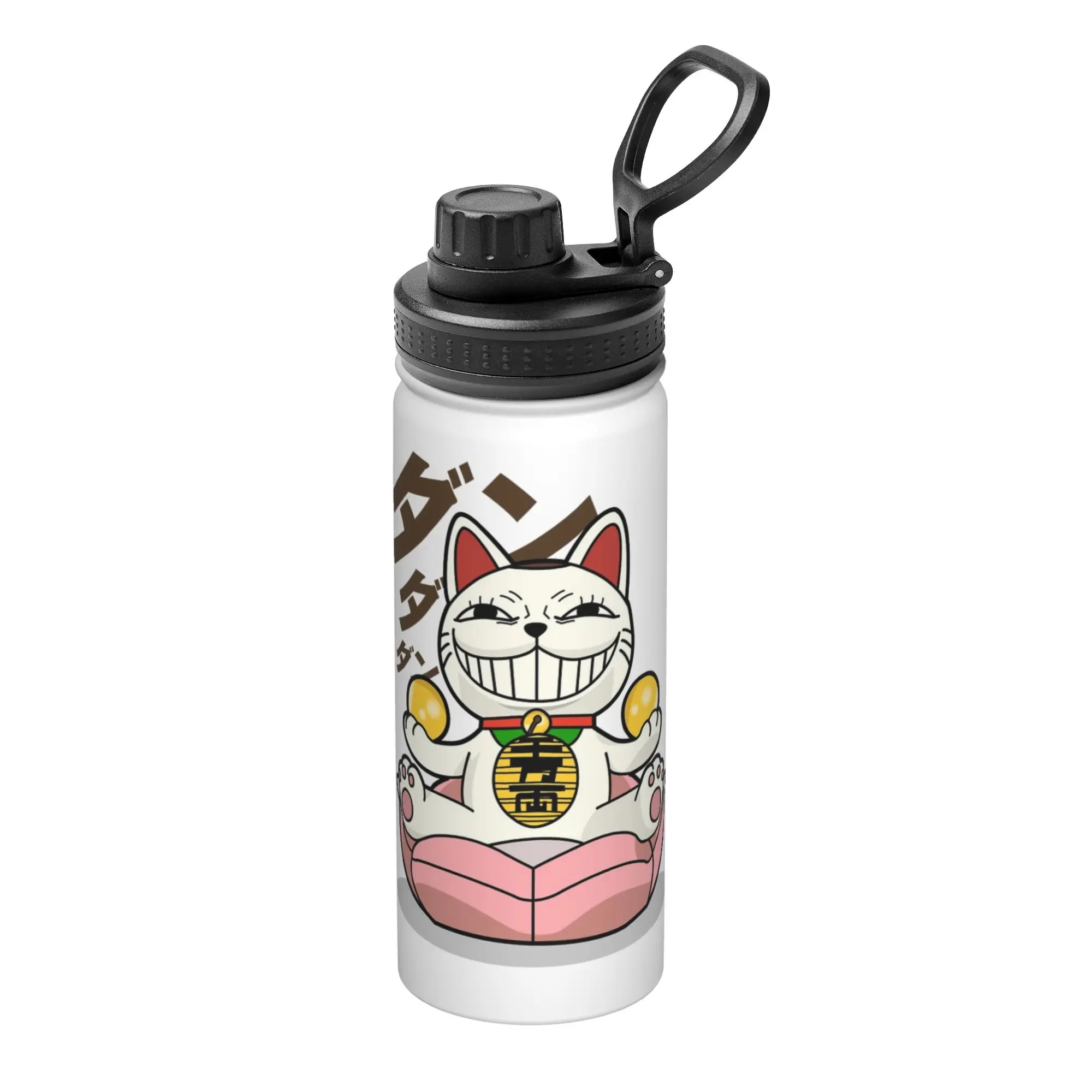 Anime Dandadan Turbo Granny Cat 18OZ Sports Insulated Kettle  Thermal Cup Vacuum Flask Smoothie Tea Mug Spill Proof