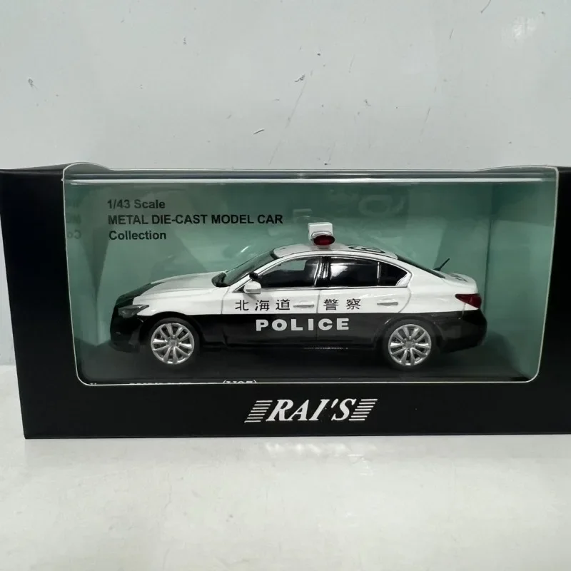 Diecast 1/43 Schaal Nissan Skyline GT V37 Politieauto Model Hokkaido Transport Ministerie Motor Politieauto Model Collectie Ornament