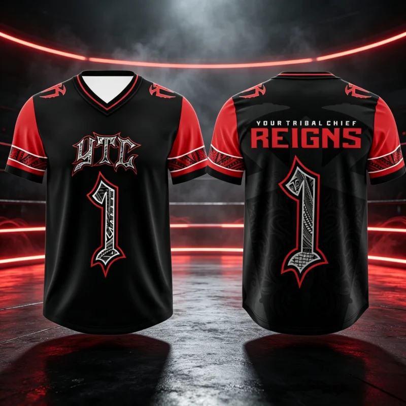 New Hot Roman Reigns Your Tribal Chief Tribal Totem Style American Sports Jersey Breathable Casual Short Sleeve Family Kids Tees
