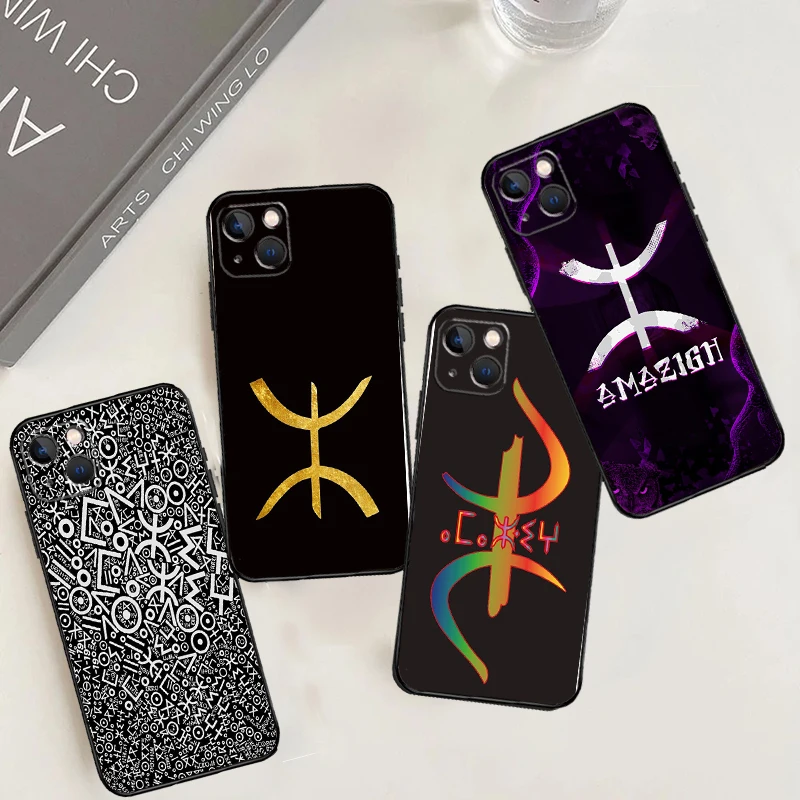 Amazigh Flag Phone Case For iPhone 15 16 Pro Max 11 12 13 14 Pro Max 7 8 Plus X XS XR 12 13 Mini Cover