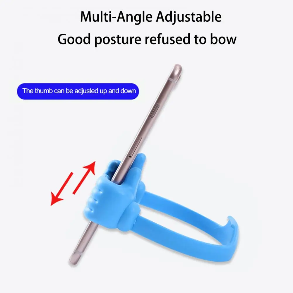 حامل هاتف بإبهام قابل للتعديل، حامل هاتف محمول، حامل هاتف كسول لسطح المكتب، هدايا ممتعة للأطفال والرجال والنساء #5