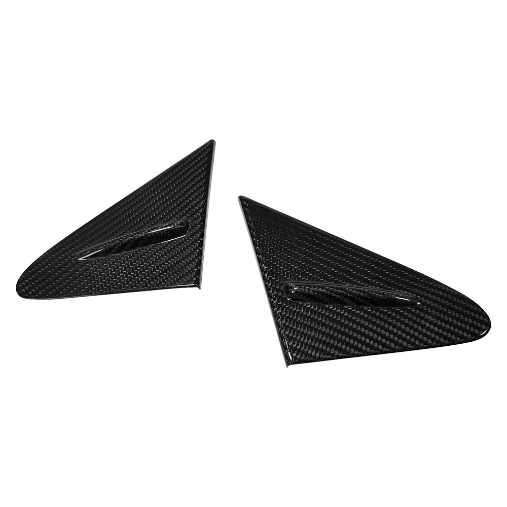 Real Dry Carbon Fiber Rear Side Vent Window Triangular Louver Cover Scoop For Toyota Corolla GR Hatchback 2023up