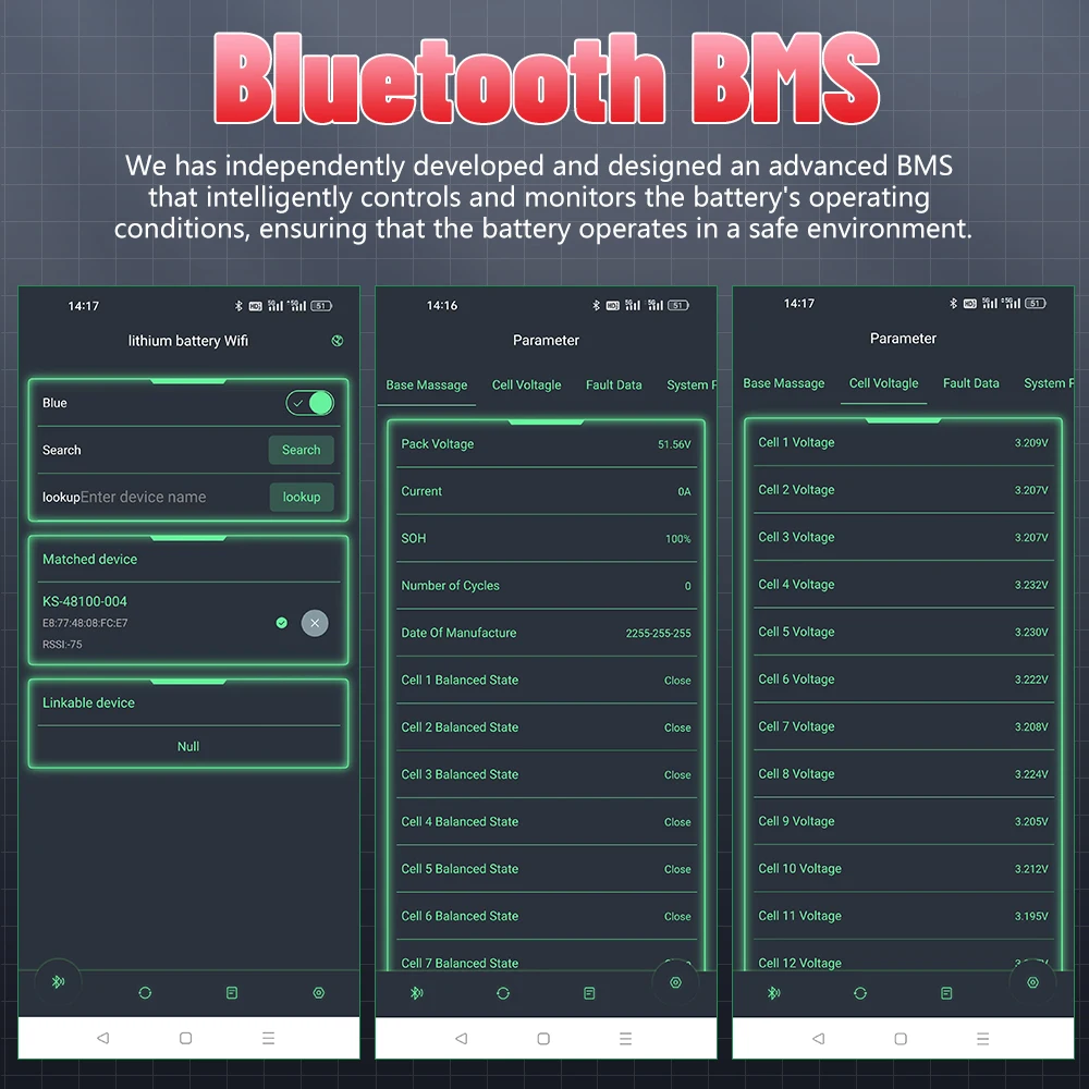 LiFePO4 Battery 48V 600Ah Lithium Battery 51.2V 300Ah 15KW 6000 Cycles Bluetooth BMS CAN RS485 LED Display For Solar EU No Tax