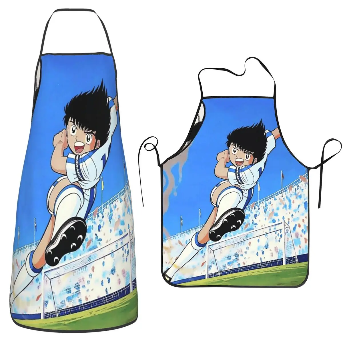 Captains Tsubasas Japan Football Anime Apron Chef Cooking Tablier Bib Kitchen Cleaning Pinafore for Women Men Painting