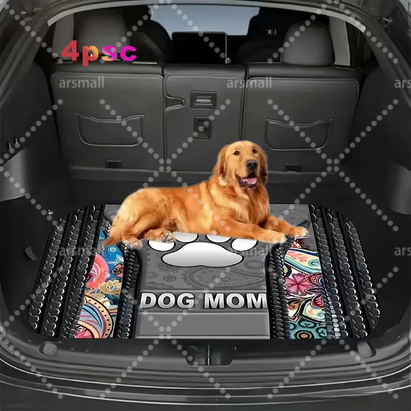 This Elegant Car Trunk Mat, Designed In A Luxurious Heart-Shaped Paw Print, Snugly Fits Your Trunk, Providing Effective Against