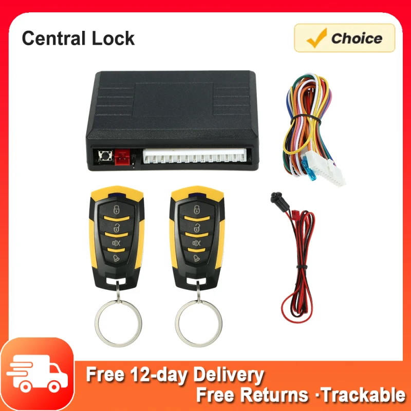 Universal Car Door Lock Keyless Entry with Trunk Release Button Remote Central Locking Kit Remotely lock / unlock for car