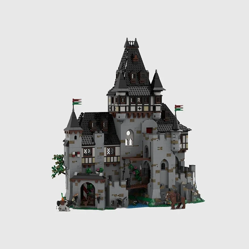 Castello fortre scena Moc Building Blocks Brickburg Castle Tecnologia Mattoni modulari Modello Regali Giocattoli di Natale Set fai da te Assemblaggio