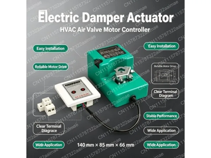 Electric Air Damper Actuator 16Nm 5 Position Controller 220V 60S Manual Override Switch