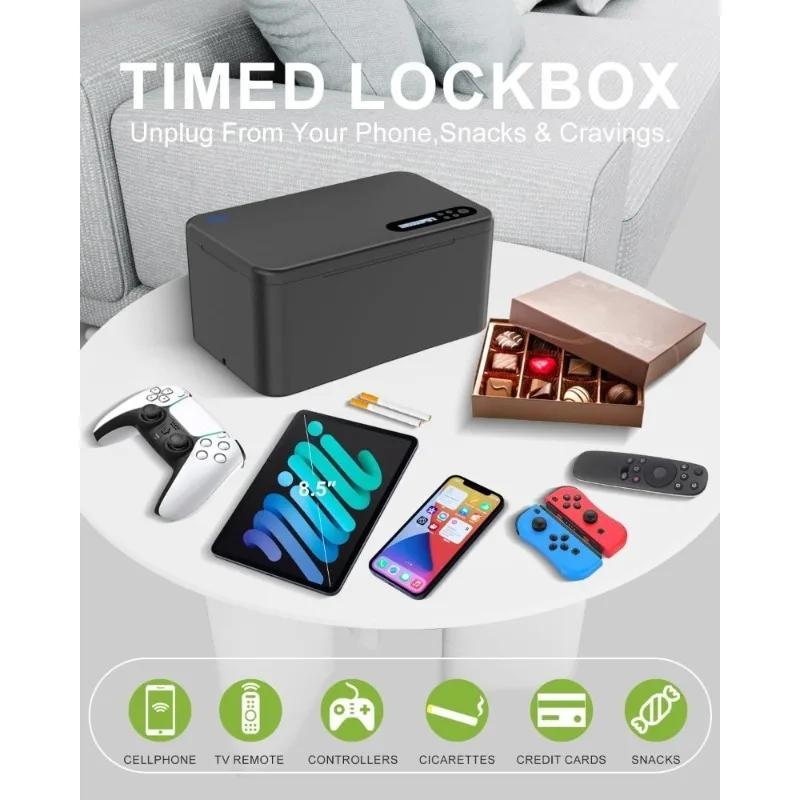 Safety Time Lock Box Anti-addiction Mobile Phone Box Self-discipline Lock for Addiction Management Smart Time Lock