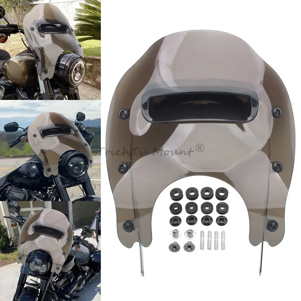 Motorcycle Fairing Windshield Brown Tint Windscreen Wind Splitter For Harley Road King Classic Special FLHR FLHRC FLHRXS 94-2025