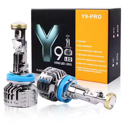 H7 Mini Projector Headlight Lens H8 H11 9005 HB3 9006 HB4 LED Car Lamp Automobles Bulb 70W Canbus 6000K 12V Turbo Fan Cooling.