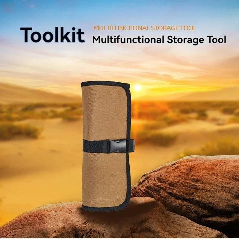 Oxford Cloth Roll Portable Pouch Bag Wrench Tool Foldable Spanner Hammer Camping Pocket Tool Storage Bag Toolkit