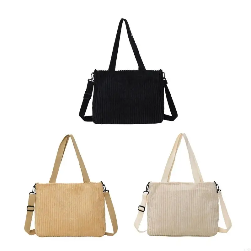 

X90D Shoulder Bag Large Capacity Bag Girl Women Versatile Corduroy Tote Bag