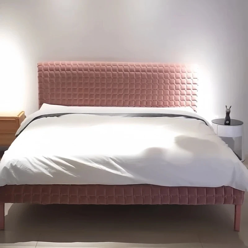 

Кровать для главной спальни 1,8 метра, светлая, роскошная, современная, тканевая кровать во французском кремовом стиле из массива дерева