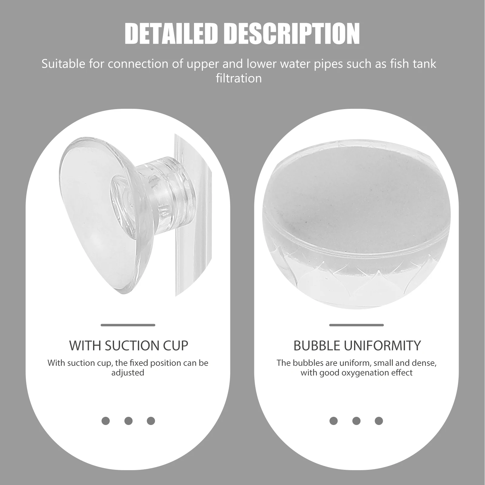 

1 set 1 Set Aquarium Maker Suction Cup Oxygen Diffuser Fish Bubbler Stone Nano Bubble Hydroponic Tank