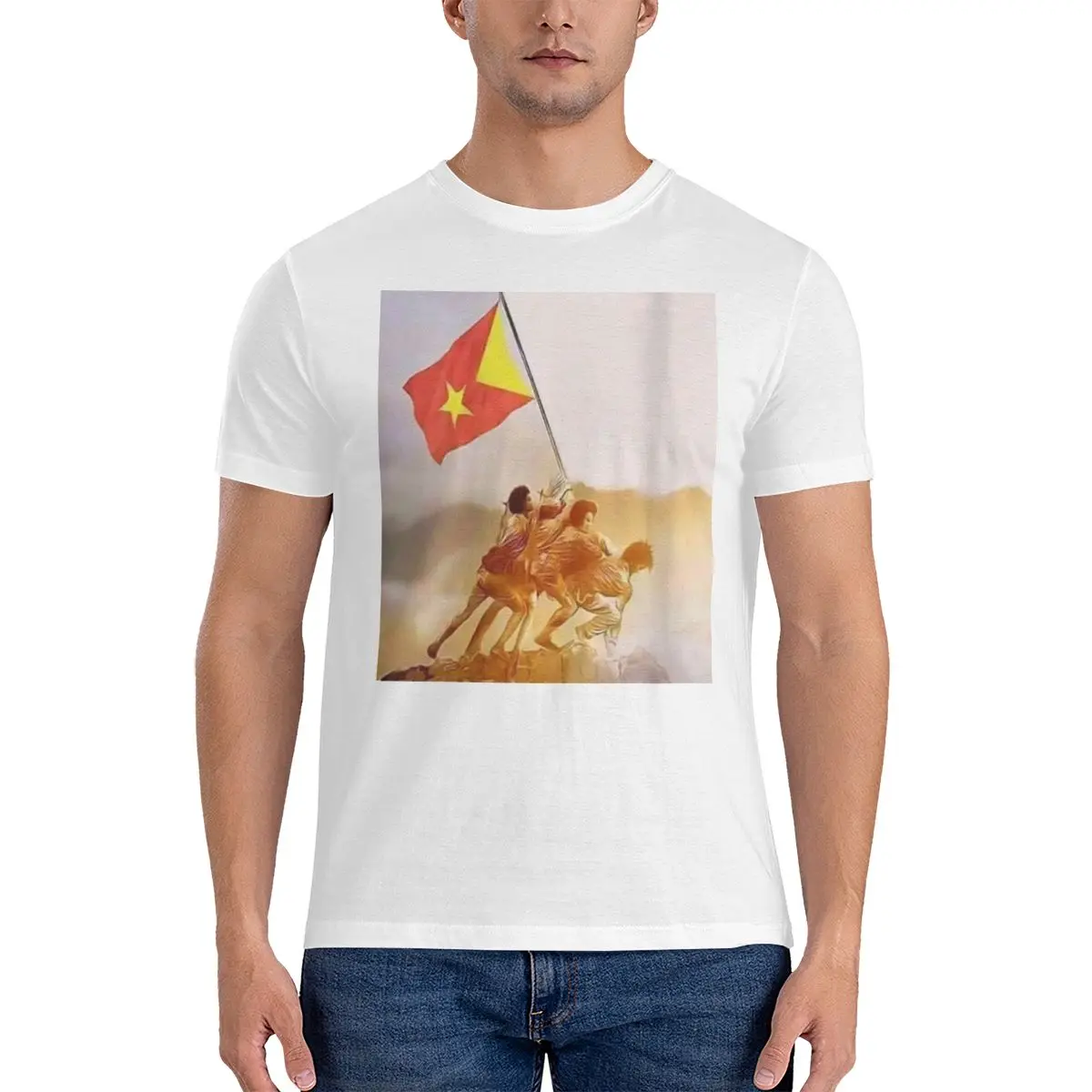 Футболка мужская оверсайз с принтом из аниме «I Love Tigray»