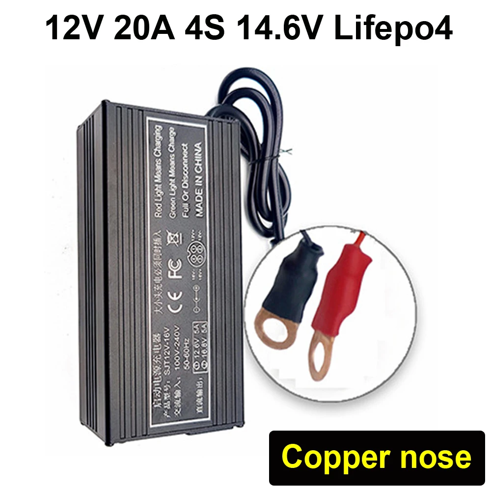 12V 20A Slimme Batterij Oplader voor Lifepo4 Lithium 4S 14.6V Snelle Oplader Voor ijzer Lithiumfosfaat batterij Opladen Pack