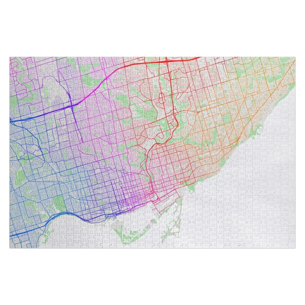 

Toronto City Map of Ontario, Canada - Colorful Jigsaw Puzzle Scale Motors Diorama Accessories Custom Custom Jigsaw Puzzle