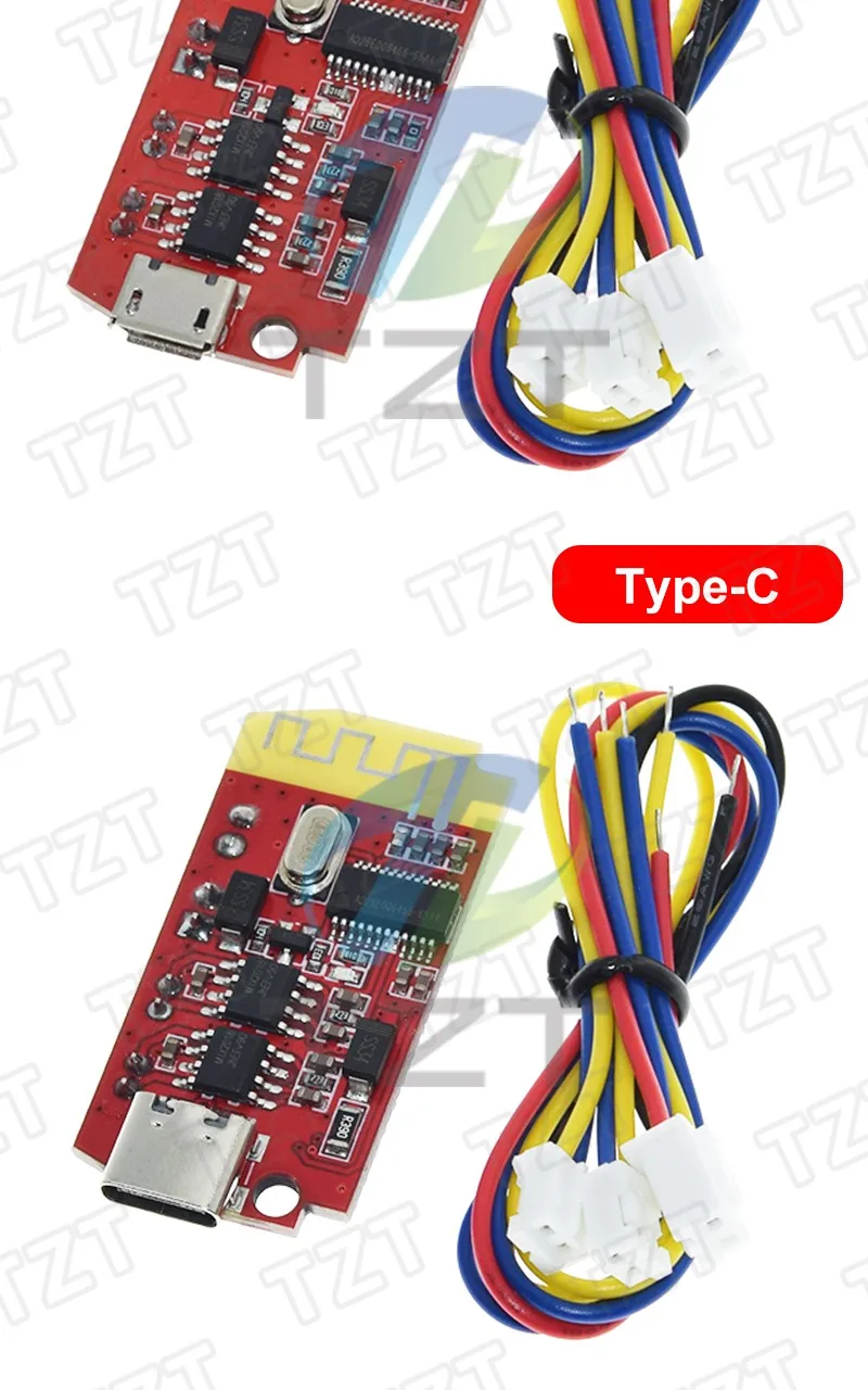 DC 3.7V 5V 5W Digitale Audio-Verstärkerplatine Doppelplatte DIY Bluetooth-5.0 Lautsprecher-Sound-Musikmodul Typ-C/Micro-USB – Detail 7