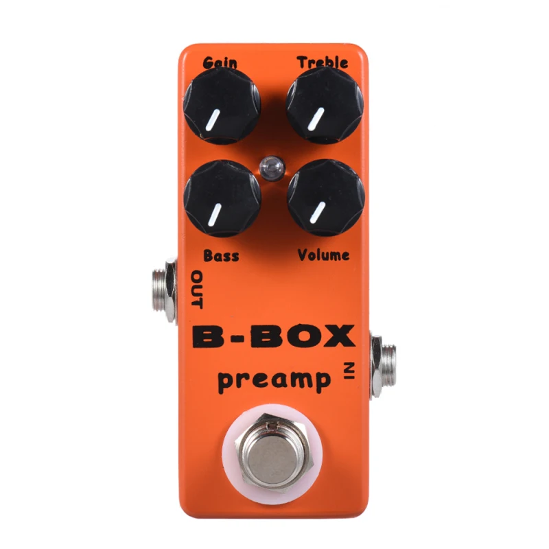 MOSKYAudio B-Box Guitar Effects Electric Guitar Preamp Overdrive Effect Pedal Full Metal Shell True Bypass Electric Guitar Bass