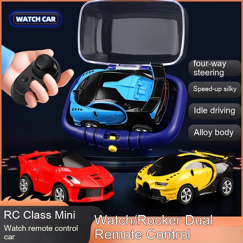 Full Scale Four-Way Rocker Rc Remote Control Car Model Small Remote Control Car Mini Light Alloy Watch Simple Operation Rc Car