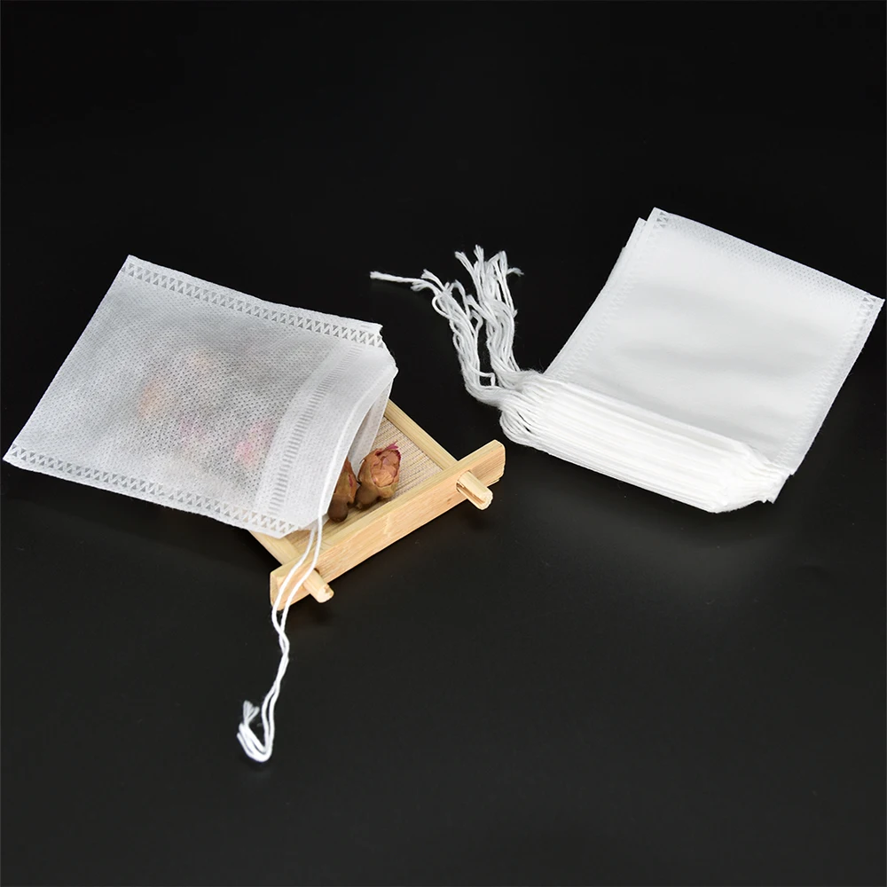 Free Shipping! 60 X 80mm Empty TeaBag Non-woven Fabric With String Heal Seal Filter Bags for Loose Coffee tea Disposable