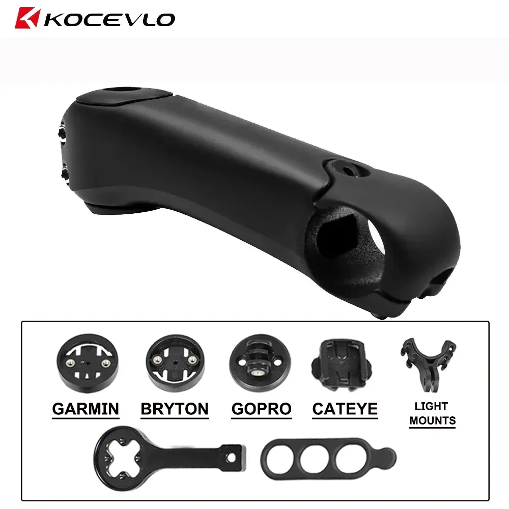 KOCEVLO Bike Aero Stem T1000 Carbon Fiber MTB/Road Bike Carbon Stem 3 degrees adjust with computer mounts bicycle accessories