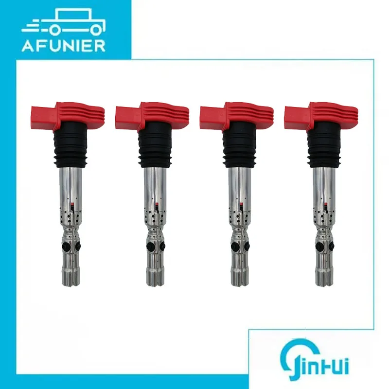 4Pcs Ignition Coil For VW Crafter Jetta Bora Golf MK4 Passat B5 Audi A3 A4 TT 1.8T OE No.:0 06C905115F,06C905115G,UF483