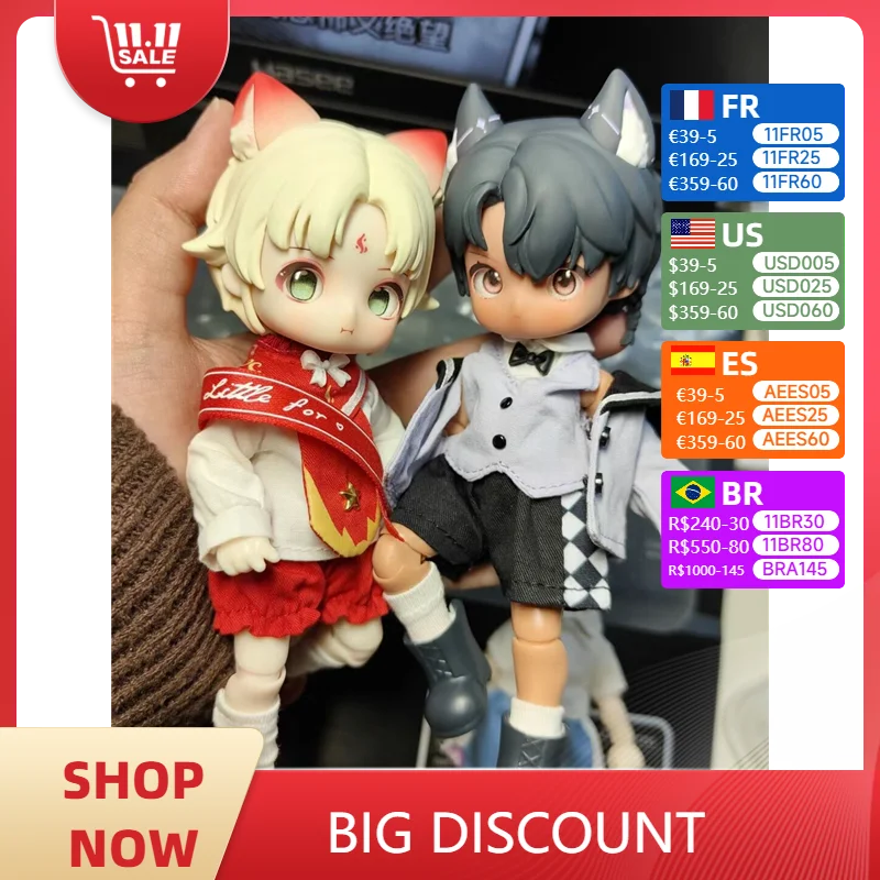 Genuine Blind Box Nagi 2 3 Exchange Student Series Bjd Doll Mystery Box Anime Action Figure Model Guess Surprise Toy Kids Gift