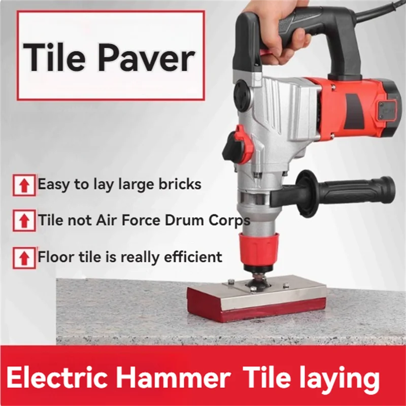 Ceramic Tile Tiling Machine 850rpm Tiling Machine Electric Vibrator Tile Worker Tapping Board Level Impact Drill Electric Hammer