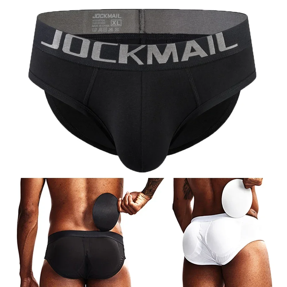 Sexy Men Butt Lifter Briefs Panties Padded Push Up Lifting Buttocks Underwear Male Removable Cup Underpant with Butt Pads Briefs