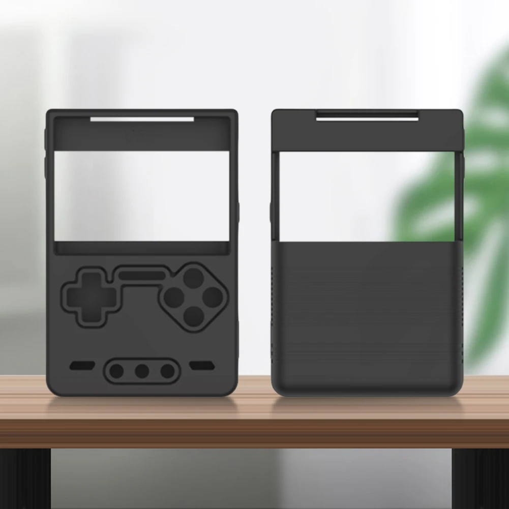 حافظة واقية من السيليكون مضادة للخدش مع غطاء حماية بحبل لوحدة التحكم في الألعاب المحمولة من الطوب Trimui