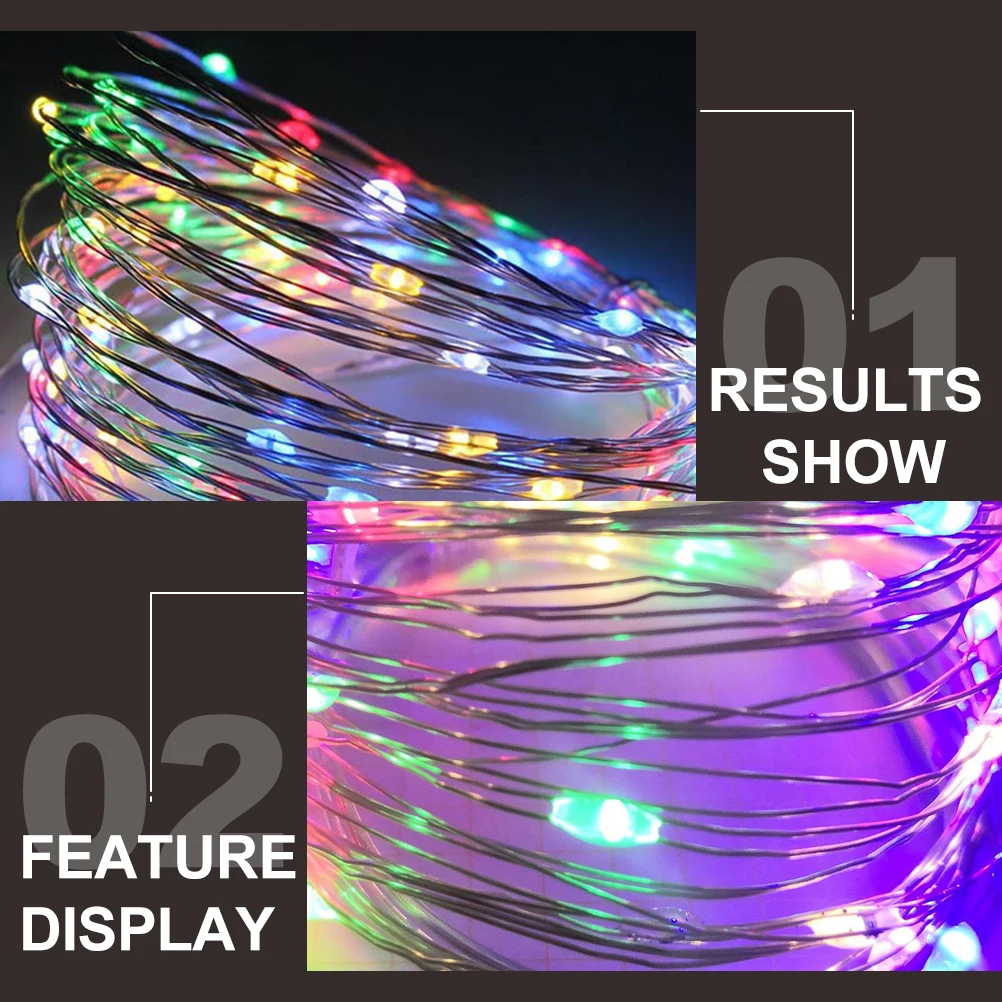 4 قطعة أضواء LED الجنية مقاوم للماء عمر طويل ضوء الزخرفية لحديقة غرفة نوم المهرجانات في الهواء الطلق أضواء الجنية #2