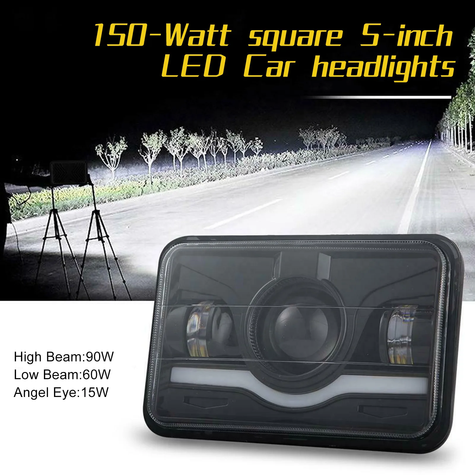 4 Stuks 4X6In Hi/Lo Beam Led Koplampen Waterdicht Ip68 Heldere Koplampen Voor Chevy C10 C20 C30 Camaro Ei C5500-Kodiak