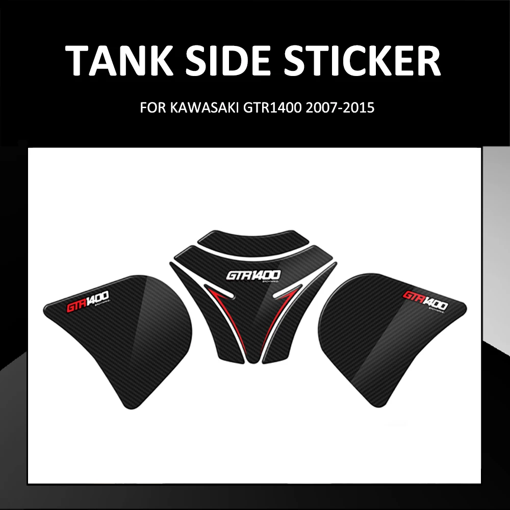 

Motorcycle Anti Slip Fuel Oil Tank Pad Side Knee Grip Decal Protector Sticker Pads For Kawasaki GTR1400 GTR 1400 2007-2015 2014