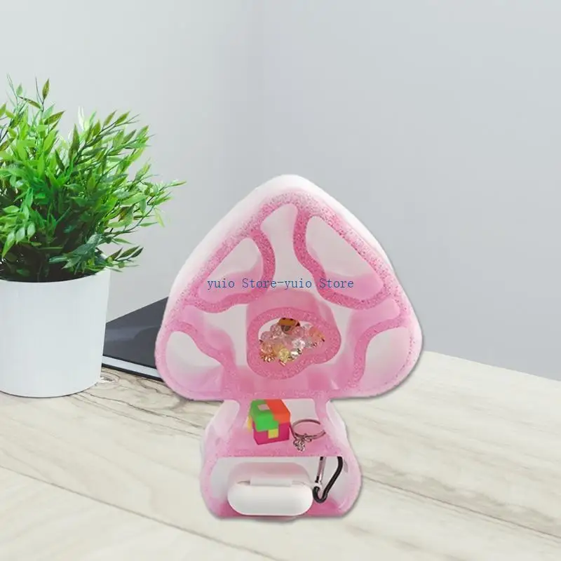 

X7XB Mushroom Shaped Storage Shelf Epoxy Resin Mold Display Stand Silicone Mould DIY Crafts Jewelry Trinket Holder