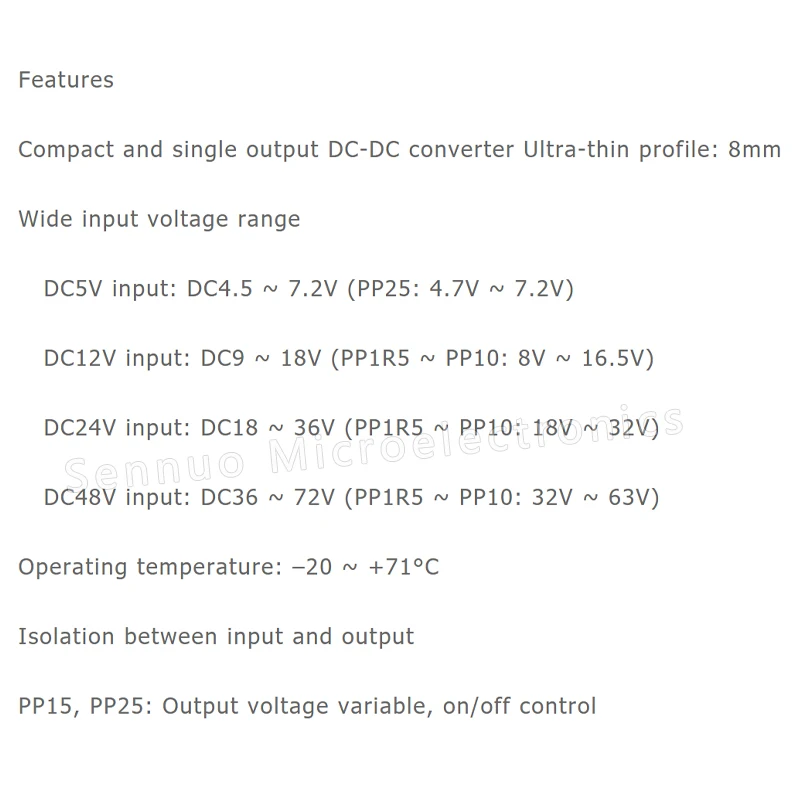 1Pcs New PP10-24-5 Single, Dual output DC-DC converter 1.5W ~ 25W
