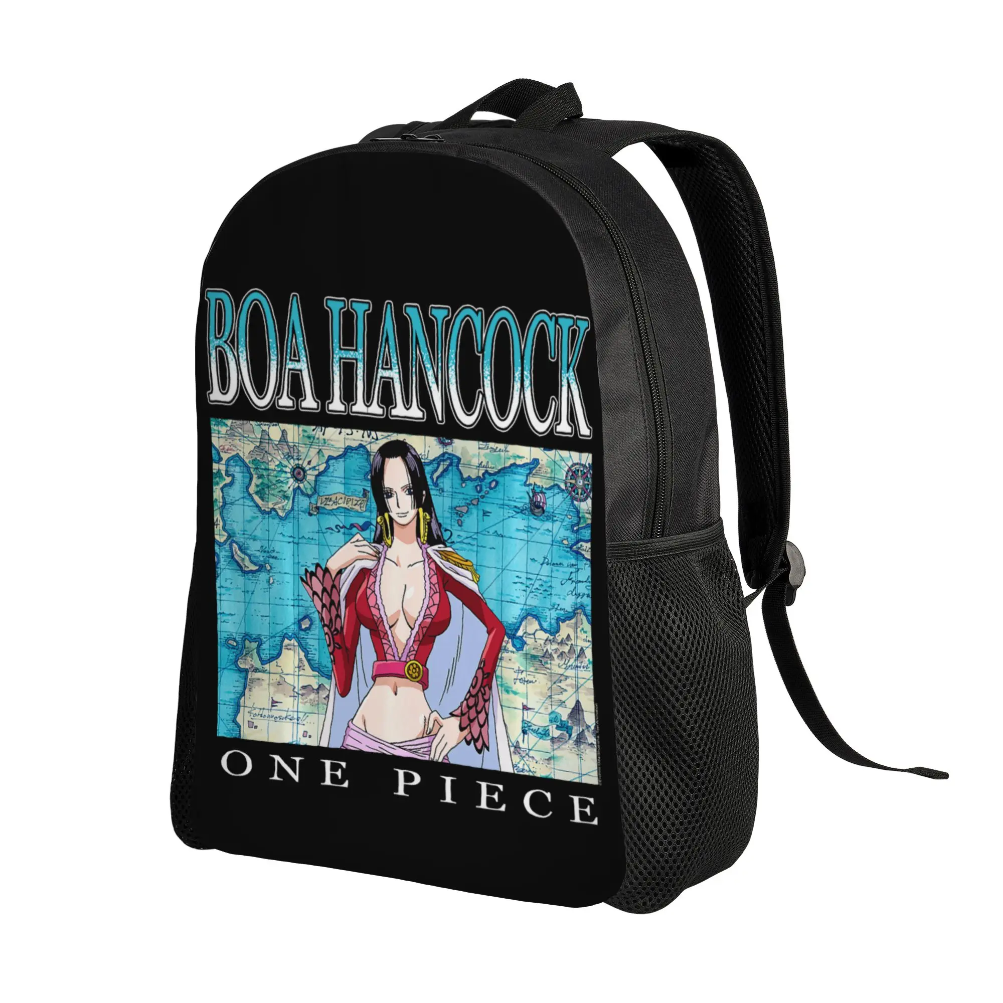 fashion backpacks One Piece Anime Pirate Empress Boa Hancock Adult Daypack ita bag mochila Daily Journey Retro Washable Rucksack