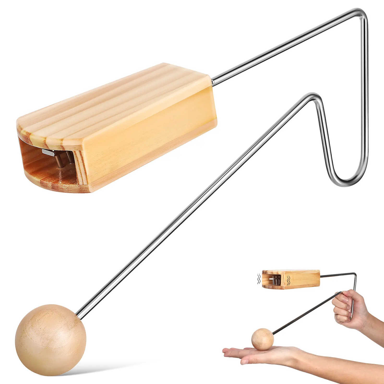 

Premium Wooden Vibraslap Percussion Instrument Unique Resonant Sound for Drummers Musicians Latin Band Rhythm Performance