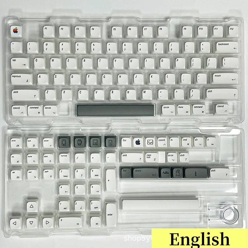 Spanish Keycaps For MacBook Air Pro Spanish Russian Arabic French Korean German Thai Letters Customized Languages Cross Axis HC3