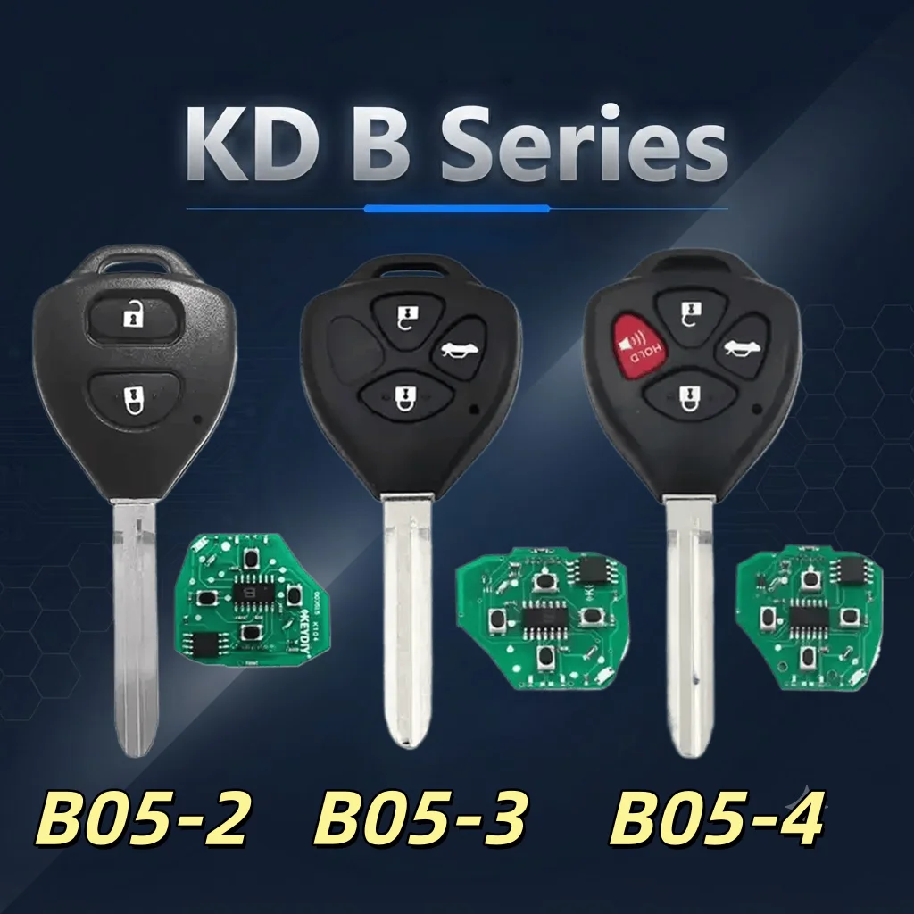 5pcs KEYDIY B05 KD Universal Remote Key B05-2 B05-3 B05-4 for Toyota Style KD B Series Car Remote Key for KD900 Kd-x2 KD Mini