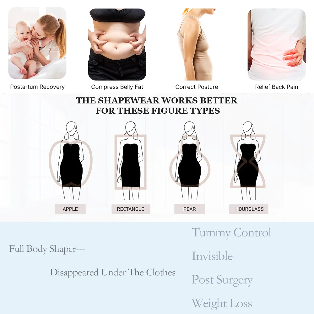 Fajas Colombiana for Women Sculpting Hourglass Girdle Post-Surgical Flat Abdomen Sheath Knee  Length Pants Push Up Body Shaper