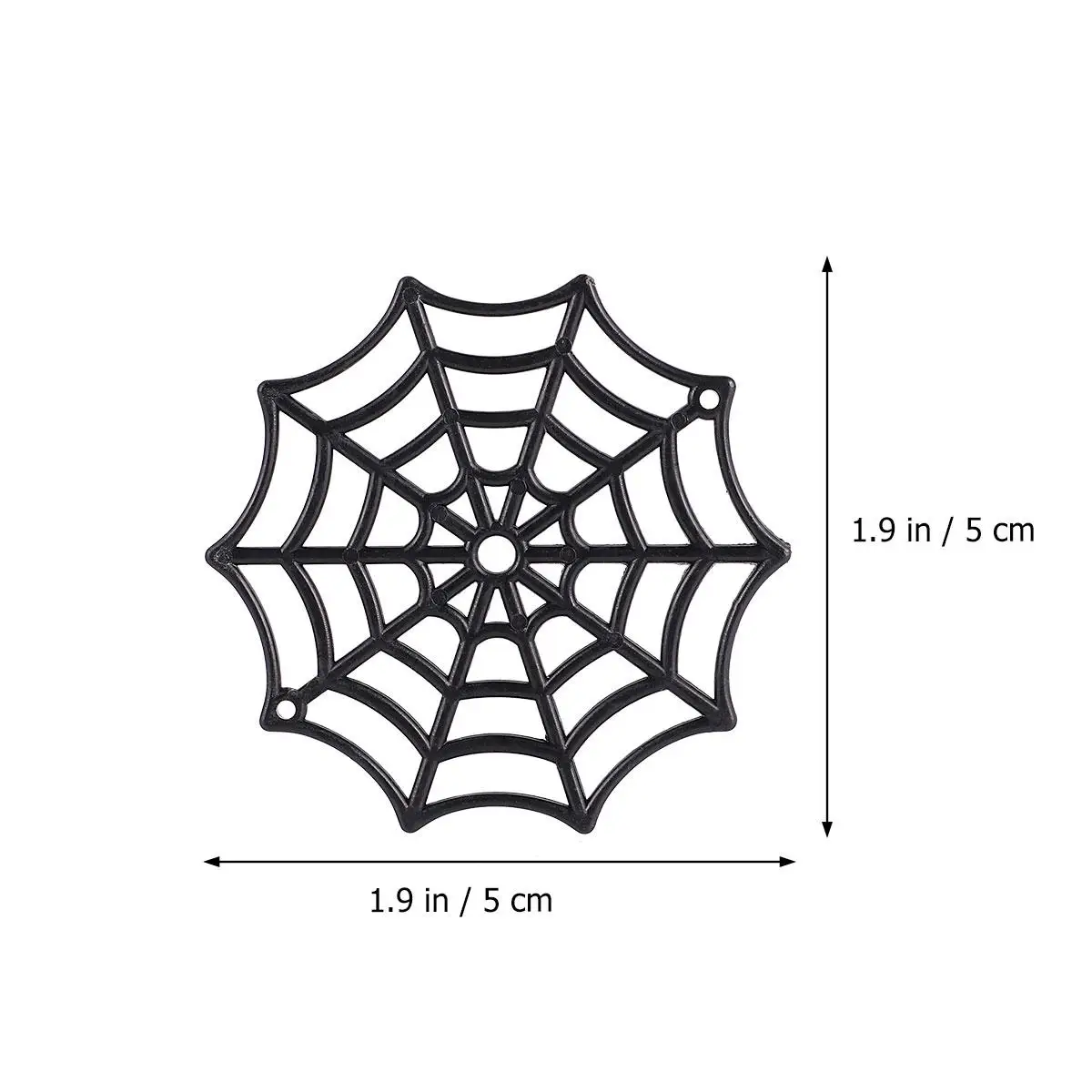 

50 Pcs Spider Web Accessories Black Plastic Webs Desk nament Decorations Mini Halloween Party Favors Festive Supplies PE