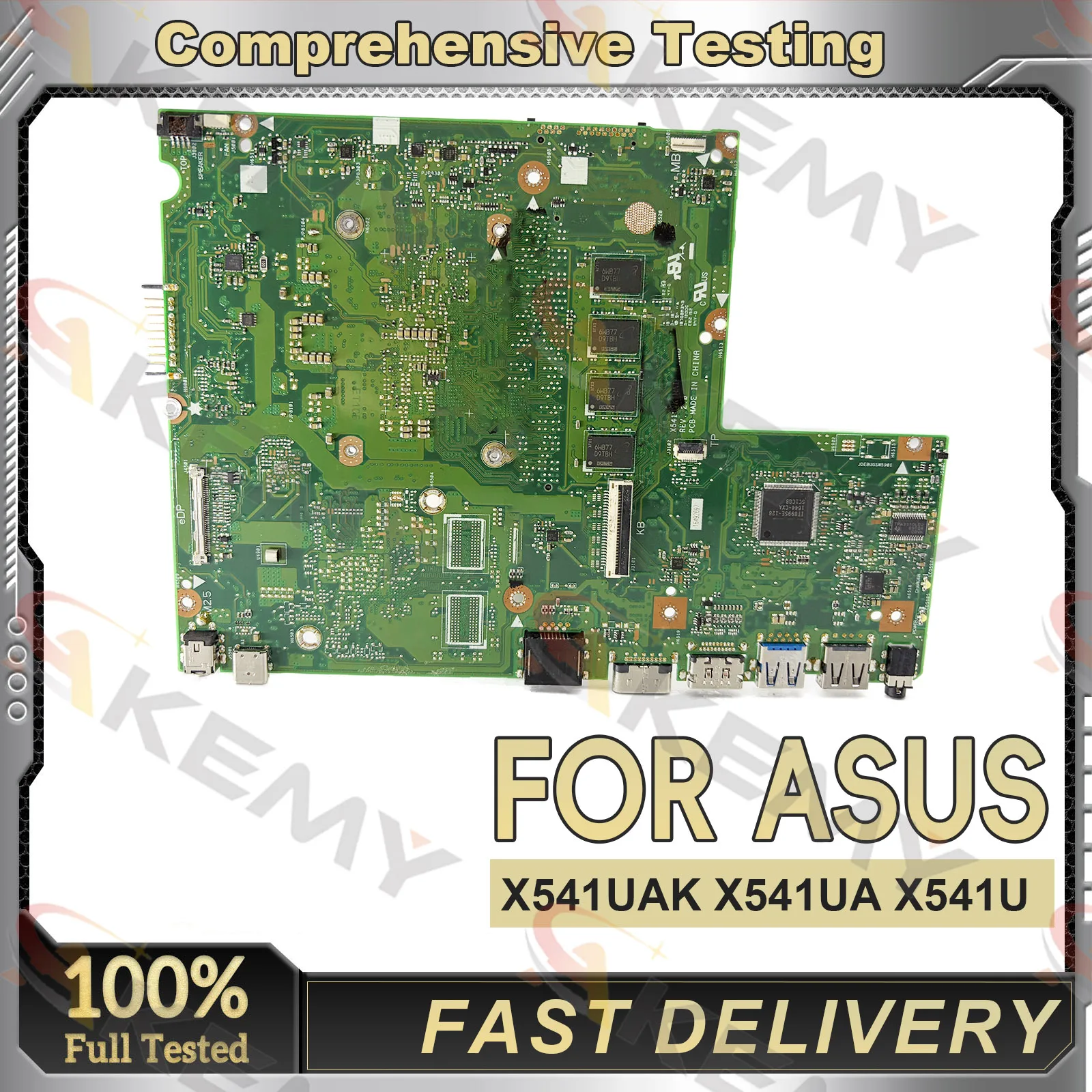 X541UAK Laptop Motherboard For ASUS R541U A541U X541UV F541U X541UA X541UAK A541U X541UVK Mainboard W/ I3 I5 I7 CPU 100% Tested