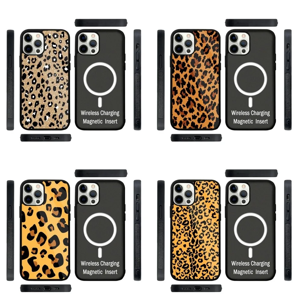 

Leopard Print Panther Phone Case Strong Magnetic For IPhone 15,14,13,Pro,Max,Plus,11,12,Mini For Magsafe Wireless Charging