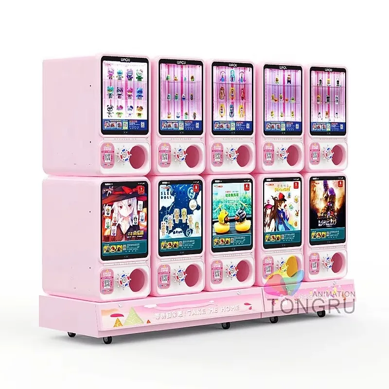 

Factory Direct Coin-Operated Pink Toy Vending Machine 60mm Kids Amusement Capsule Gashapon Machine Metal Game Machine