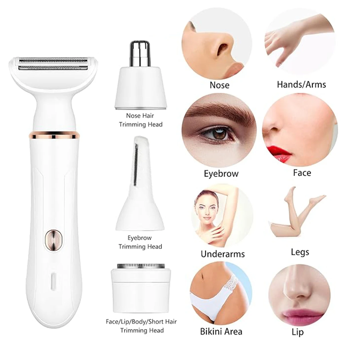 

Women electric trimmer 4IN1 body hair blade machine Beard and armpit hair remover bikini thigh hair clipper now hair shaver