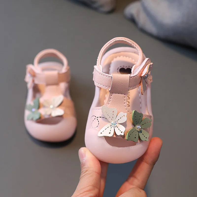 босоніжки Girls Sandals 2023 Summer Soft Sole Infant Toddler Girl Shoe Baby Walking Shoe Bowknot Princess Sandals Baby Girl Shoe