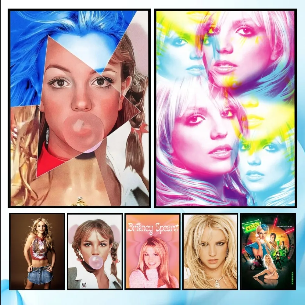 Retro Singer Britney Spears Poster HD art sticky wall waterproof home living room bedroom bar aesthetic decoration